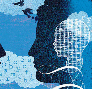 Illustration of two faces