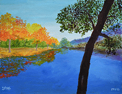 Painting of Upper Lake by Meg Barstow ’42