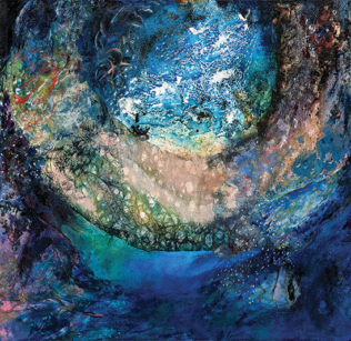 Painting of swirling colors